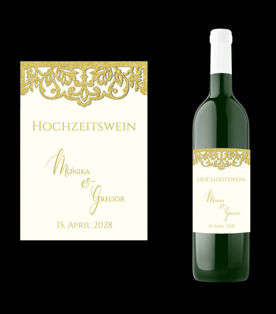 Flaschenetikett Hochzeit nr. 27