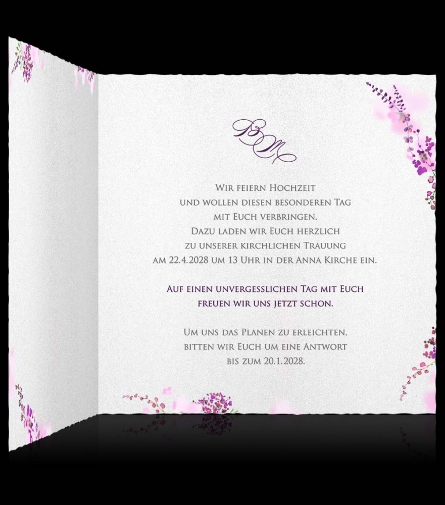Hochzeitskarten B 2706